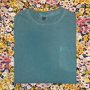Comfort Colors Plain Teal Long Sleeve